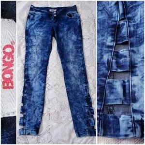 🤍BONGO💛tie-dye skinny Jeans w/cutout Size 3